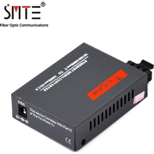 1pc HTB-GM-03 10/100/1000M SC netLINK Multi-Mode Double Fiber Optic RJ45 Enternet Media Converter 2KM Fiber TTransceiv