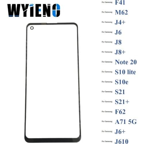 Digitizer LCD Sensor Glass Panel For Samsung Galaxy M62 J4 J4+ J6 J6+ J8 J8+ S21+ J610 Plus Touch Screen Glass lens 10pcs/lot