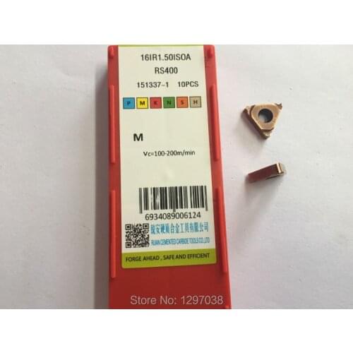 10pcs Tungsten Carbide Internal screw thread 16IRISO1.5OA-RS400 inserts,apply to Cutting Stainless steel material