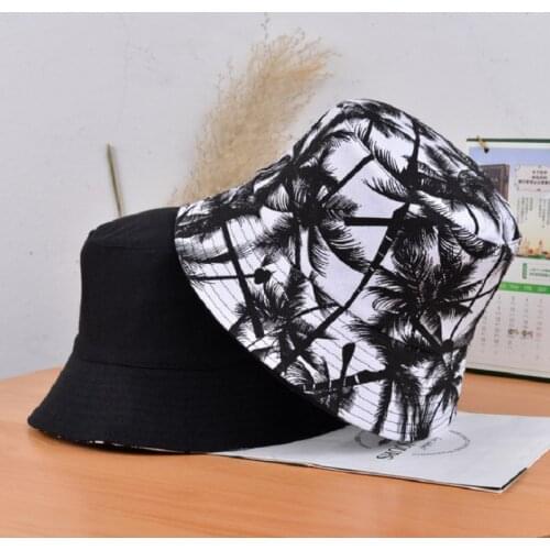 2021 Fashion Unisex Breathable Doodle Bucket Hat Sun Protection Outdoor Cap Sunhat Fishing Fisherman Hat Perfect Christmas Gifts