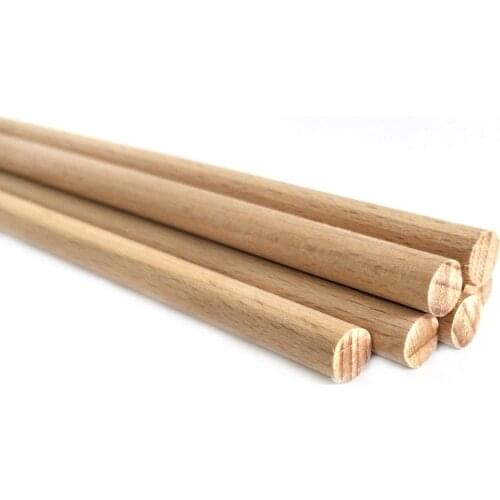 5pcs 30cm Long 5mm-50mm DIY Wooden Round Dowel Rods Pole Stick For DIY Arts Crafts Home Decoration Tool
