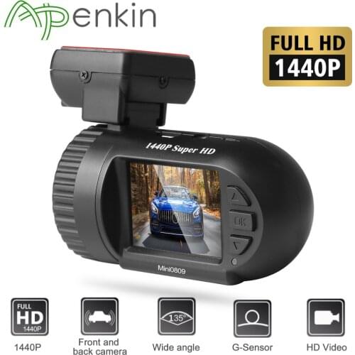 Arpenkin Full HD Car Dash Camera 2019 Upgrade Mini0809 2K 1440P With G-senser Night Vision GPS Voltage Protection Capacitor DVR