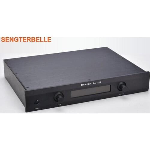 BZ4307 Black All Aluminum Preamplifier Enclosure XLR Pre-amp Case Amplifier audio chassis 430MM*70MM*308MM