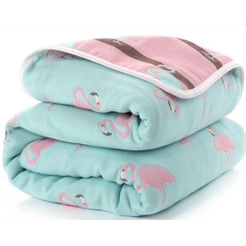 Baby Blanket 115 CM Muslin Cotton 6 Layers Thick Newborn Swaddling Autumn Baby Swaddle Bedding Breathable Receiving blanket