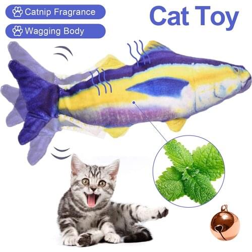 Cat toy catnip interactive educational training toy realistic cat bite toy 3d simulation fish dancing pet supplies