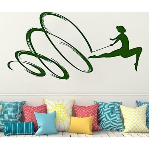 Interesting Gymnast Silhouette Vinyl Car Art Wall Stickers Decor Mural DIY Removable Family Home Decals Decoration Poster DW8551