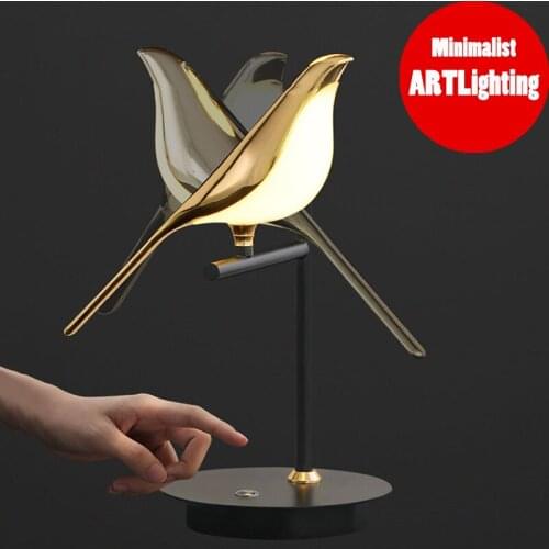 Magpie Creative Bird Table Lamp Balcony Living Room Desk Lamp Nordic Simple Art Design Bedroom Bedside Light LEDLamp