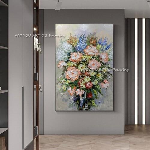 The Hot Sales Handmade Plant Oil Paintings On Canvas Nature Wall Art Pictures Flowers For Home Decoration Plants Graph Frameless