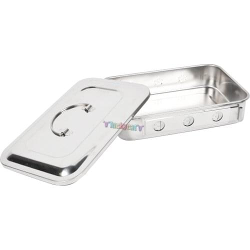 1pc 304 thick Stainless steel material Sterilization tray box square plate without hole cover dental surgical instruments