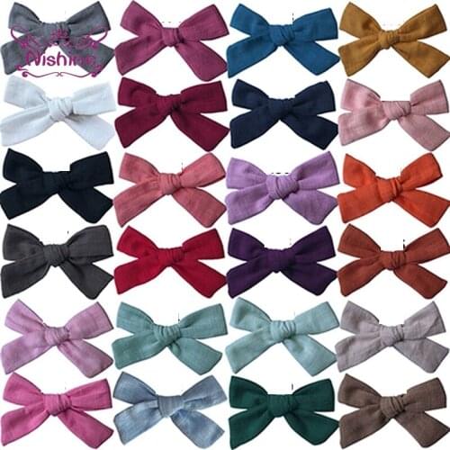 3 Inches Cute Princess Bangs Hairpins Vintage Print Bowknot Baby Hair Clips Children Barrettes Christmas Gifts Photography Props