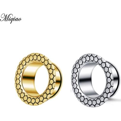 Miqiao 1pc Surgical Steel Ear Gauge Plug Expander Piercing Cartilage Flesh Tunnels Stretcher Piercing Body Jewelry