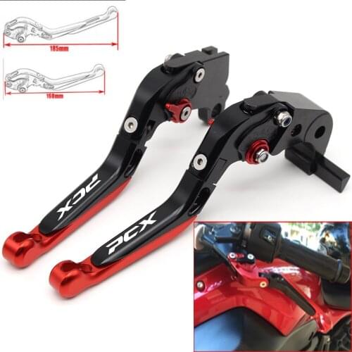 Motorcycle CNC Adjustable Foldable brake Clutch Levers for Honda PCX 125 PCX125 PCX150 PCX 150 all years with Logo PCX