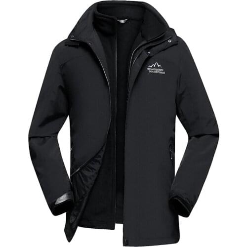 Winter Jacket Men Thermal Waterproof Windbreaker Two Jackets In One Thick Warm Parkas Male Outerwear Hooded Coats Plus Size 8XL