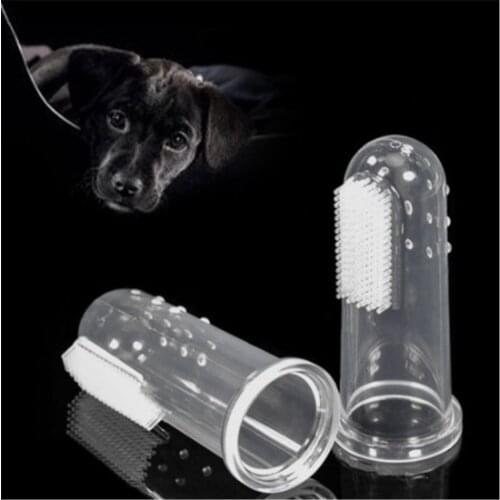 New Selling Super Soft Pet Finger Toothbrush Teddy Dog Brush Bad Breath Tartar Teeth Tool Cat Cleaning Supplies hond mascotas