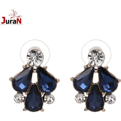 JURAN 2019 New Arrival Acrylic Opal Stone Stud Earrings for Women Personality Insect Shape Statement Fashion Jewelry J50065