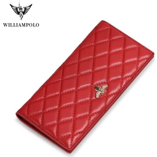 New Long woman Full Grain leather wallet Ultra-thin Multi-card holder Simple Large Capacity Card holder Anti-theft