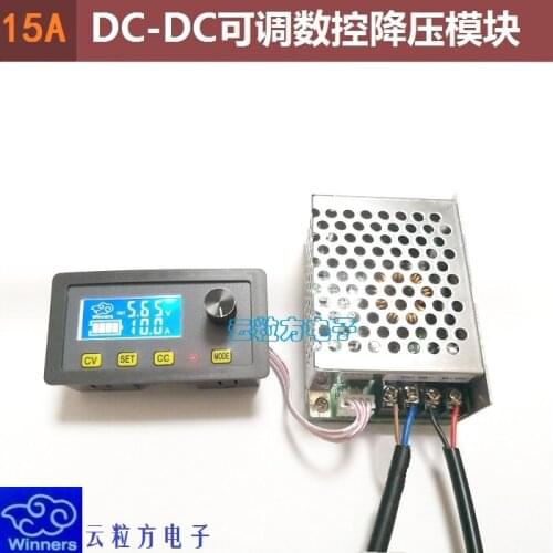 15A DC Adjustable CNC Step-down Power Supply Module Constant Voltage Constant Current LCD Screen with High Precision Support Mod
