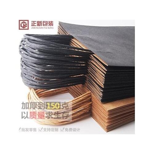 Promotional luxury customized portable red wine paper bottle bag with ribbon bow