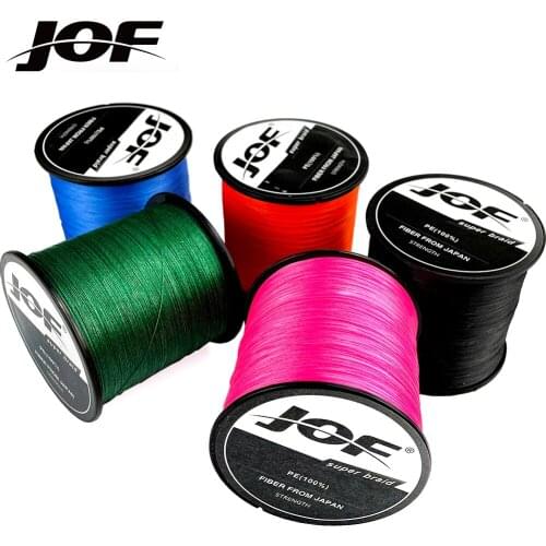 Jof Fishing Line 4\8 Lines Fishing Multifilament PE 300 M 500 M Capacity 18-80LB