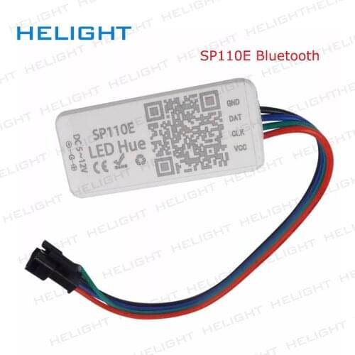 SP110E Bluetooth Pixel light Controller WS2811 WS2812B ws2812 dimmer SK6812 RGB RGBW APA102 WS2801 pixels Led Strip IOS Android