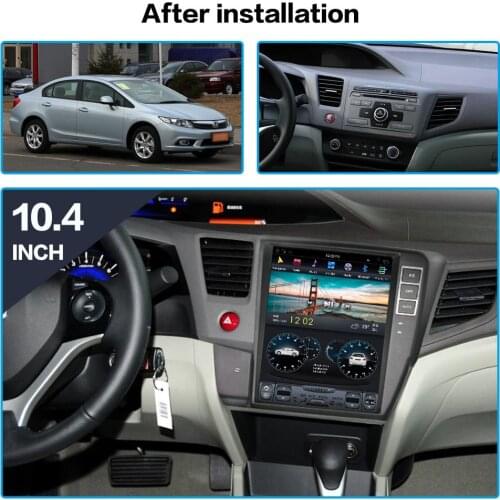 Tesla Android 7.1 No DVD player GPS Navigation For Honda Civic 2012 2013 2014 2015 Car radio palyer head unit recorder Auto 32GB