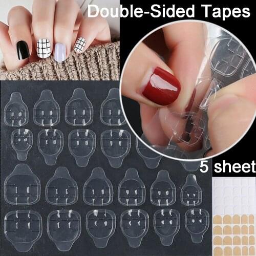 Waterproof Adhesive Tabs For Press On Nails Crystal Jelly Tape Nail Art Nail Gel False Nail Stickers Fake Nail Tips