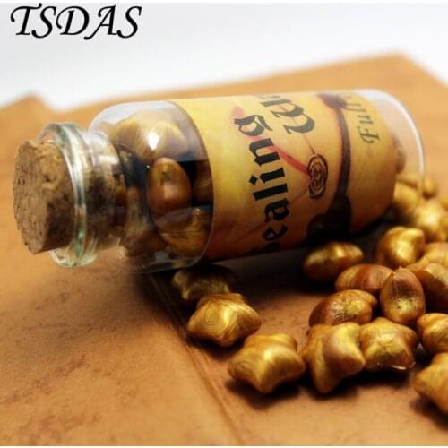 Lovely Golden Color Lucky Star Stamp Wax Vintage DIY Wax in Bulk MINI Sealing Wax Gift Seal Granule Wax