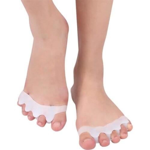 2pcs Insoles Forefoot Pads Protective Toes Separator Suitable Bunion Corrector Material Soft Gel Straightener Spacers Stretchers