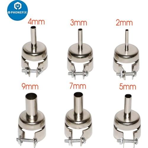 Hot Air Gun Nozzles Sleeve 850 Series Hot Air Gun Rework Station Replacement for Mobile Phone Motherboard PCB Soldering Repair