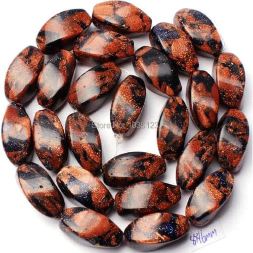 High Quality 8x16mm Pretty Mixed Color Sandstone Twist Shape DIY Gems Loose Beads Strand 15" Jewelry Making w1719