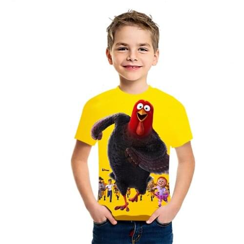 Funny Childrens 2021 Summer American Simple 3D Printed T-Shirt Ins Style Loose Casual Versatile Short Sleeve Cool Street Top