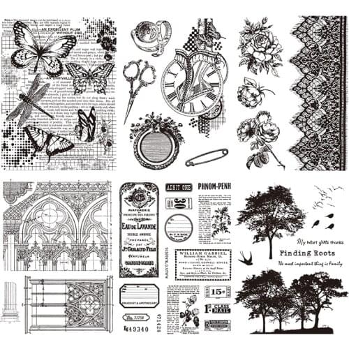 ZFPARTY Vintage Transparent Clear Silicone Stamp/Seal for DIY scrapbooking/photo album Decorative clear stamp sheets