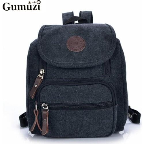 GUMUZI Classic Women Backpacks High Quality Canvas Female Crossbody Shoulder Bag Fashion travel bags Backpacks For Teenager Girl