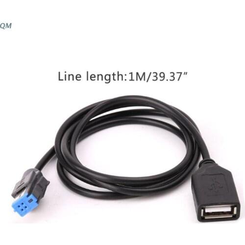 4-pin Car USB Cable Adapter Extension Cord for nissan Teana Qashqai Radio Player 13MF