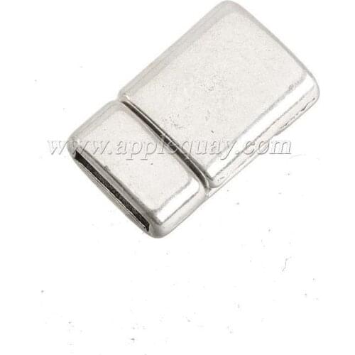 DIY Accessories For Jewelry Magnetic Clasps Lot Fastening Leather Bracelets Silver Plated 10mm Flat Hole Metal 21x13mm 5pcs 2021