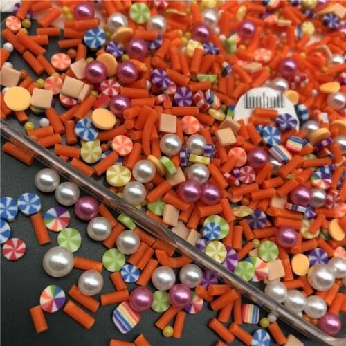 60g Cute Mix Polymerclay,Soft Clay Sprinkles With Pearl For Kids Diy/Craft Diy Making/Nail Art/Scrapbook Decoration/Craft Filler