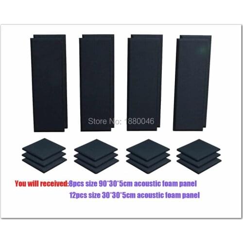 Free shipping acoustic foam acoustic panel London 10 Room Kit Scatter Blocks Acoustic Treatment Pro Audio LA 20pcs Black Color