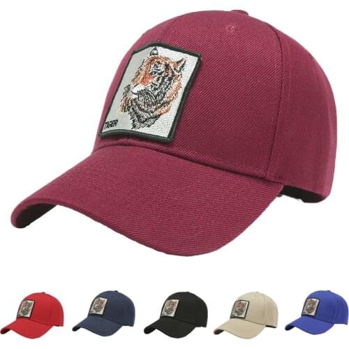 Men Animal Embroidered Tiger Baseball Caps Women Snapback Adjust Hat Hip-Hop Trucker Unisex Seasons Outdoor Sport Sun Hat