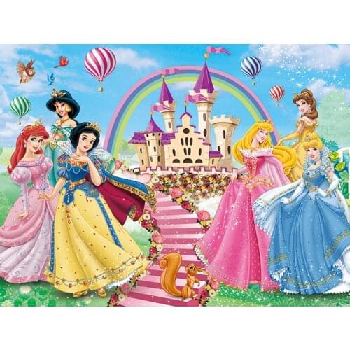Disney Princess Sophia Snow White Background Cloth Decoration Canvas Birthday Party Holiday Decoration Supplies Girl Gift