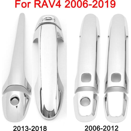 For Toyota Rav4 Chrome Door Handle Covers Chromium Styling accessories 2006 2007 2013 2014 2017 2018 2019