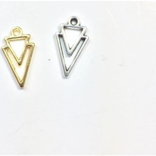 Eruifa 20pcs 14*8mm Mini Geometry Charms Zinc Alloy necklace,earring bracelet jewelry DIY handmade 2 colors