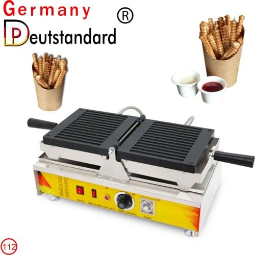 Hot sale Commercial Fast Food Snack Equipment Mini Threaded Fries Shaped Waffle Stick Maker Liege Waffle Iron Egg Waffle Maker