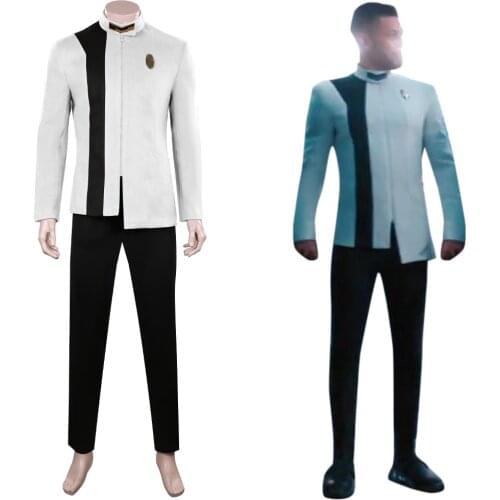 Star Cosplay Trek S4 White Women Men Uniform Suit Halloween Carnival Top Pants Outfits