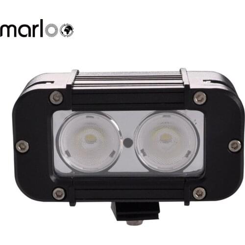 Marloo 20W Led Work Light Bar 2X10W Spot Driving Lights for Motorcyle Car Offroad Truck 4X4 Jeep (4D)