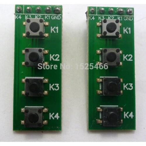 2pcs 4 key mcu keyboard Matrix for Arduino UNO MEGA2560 DUE button raspberry pi banana pi Breadboard switch FPGA CPLD STM32