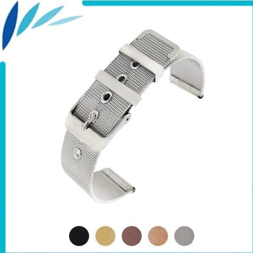 Milanese Stainless Steel Watch Band 20mm 22mm for Hamilton Watchband Metal Strap Wrist Loop Belt Bracelet Men Women Black Silver