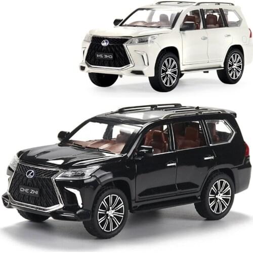1:24 Lexus LX570 Diecast Alloy Car Model Collectible Diecasts Boy Birthday Present Pull Back Die cast Toys Vehicles for Children