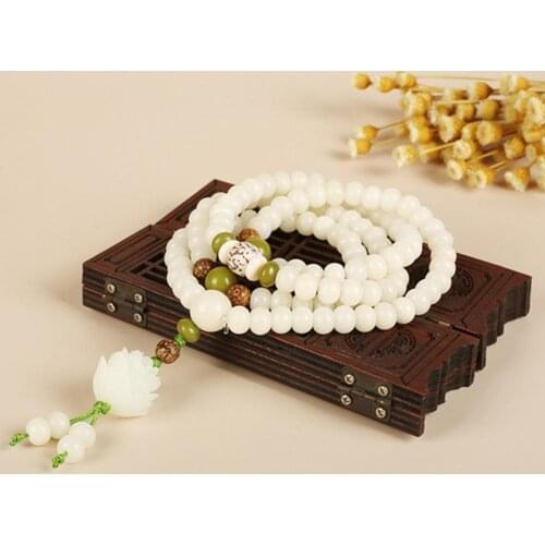 Shiny Surface Resin Men Bracelets Eye-catching Lightweight Natural Resin Prayer Beads Rope Bracelet Jewelry Accessories