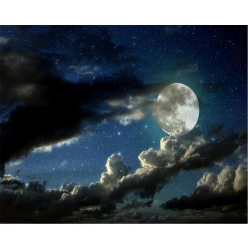Beibehang wallpaper for walls 3 d Full moon night TV background wall bedroom papel de parede para quarto Custom wallpaper murals