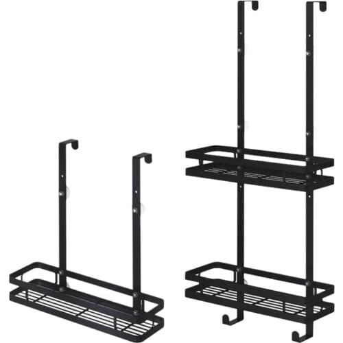 Stainless Steel Over The Door Organizer Hanging Shelf Door Back Storage Rack Basket Home Bedroom Bathroom